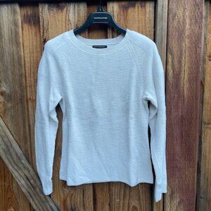 Banana Republic Patch Stitch Sweater Cream M
